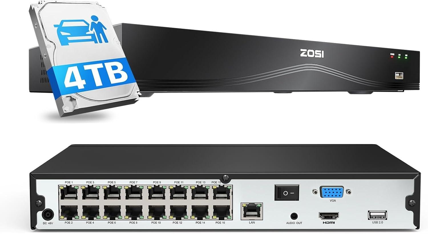 IRON NVR 16-Channel 4K + 4TB